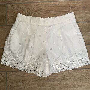 LOFT White Eyelet Women Shorts